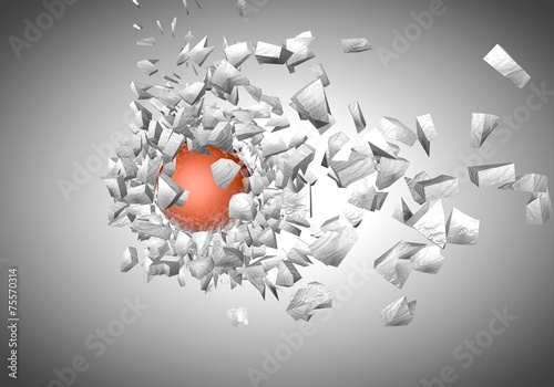 exploding sphere abstract 3d shpaes photo