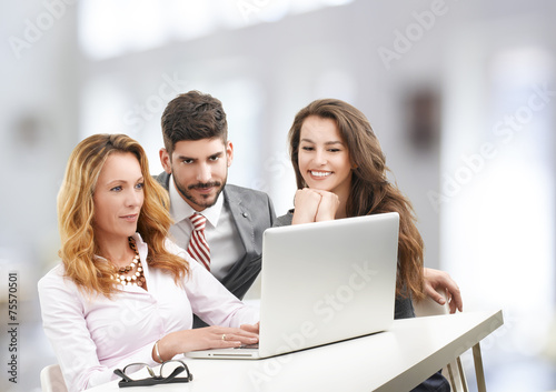 Business team with laptop