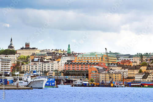View of Slussen region in Stockholm, Sweden photo