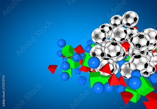 abstract footballl soccer 3d photo