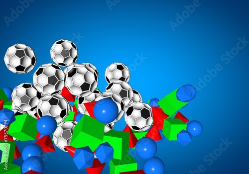 abstract footballl soccer 3d photo