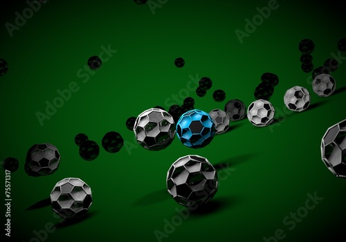 abstract footballl soccer 3d photo