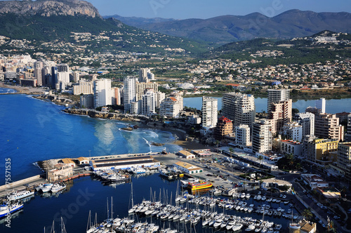 Coastline of Mediterranean Resort Calpe, Costa Blanca