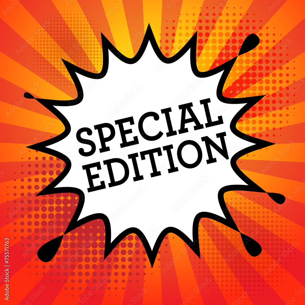 Comic book explosion with text Special Edition Comic book explosion with text Special Edition