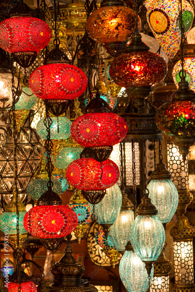 Lamps in Turkish shop, Istanbul 