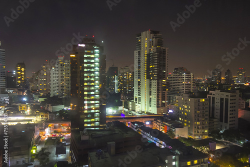 Night seen in cityscape at Bangkok
