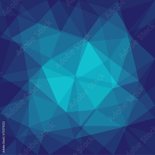 blue background with triangles - vector illustration