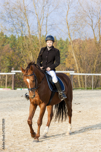 equestrian on horseback