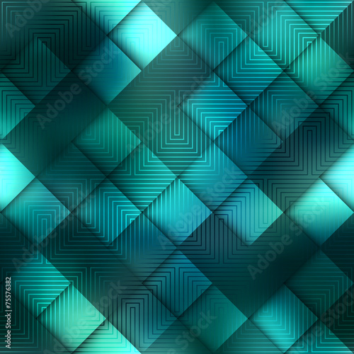 Matrix geometric pattern on green background.