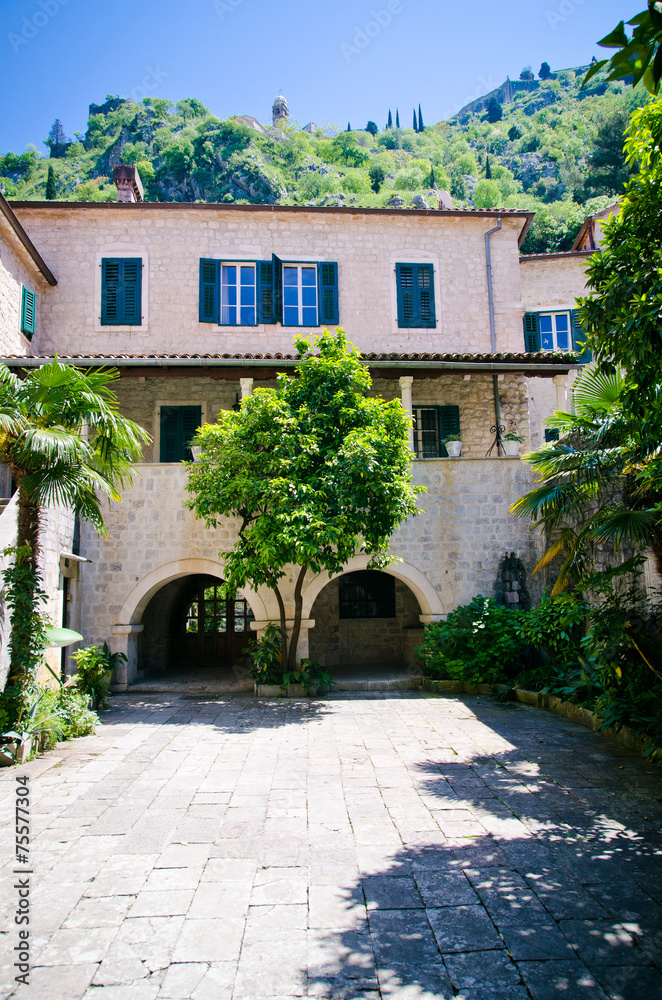 Fototapeta premium Kotor old town square of the old town of Kotor, Montenegro
