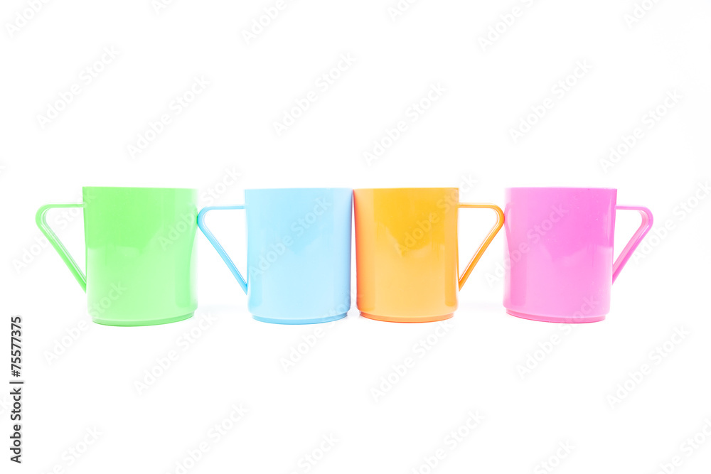 Plastic multi-colored glass