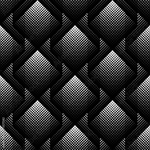 Black and white geometric seamless pattern, abstract background