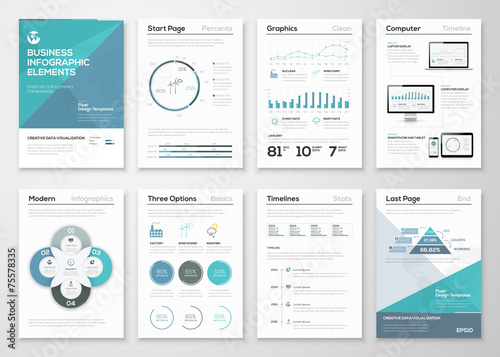 Infographic elements for business brochures and presentations