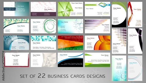 Set of business cards