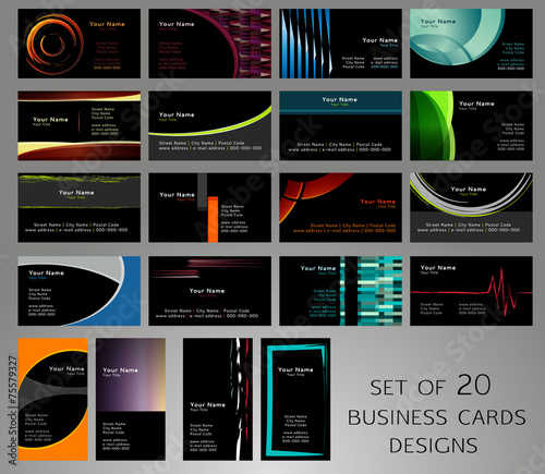 Set of business cards