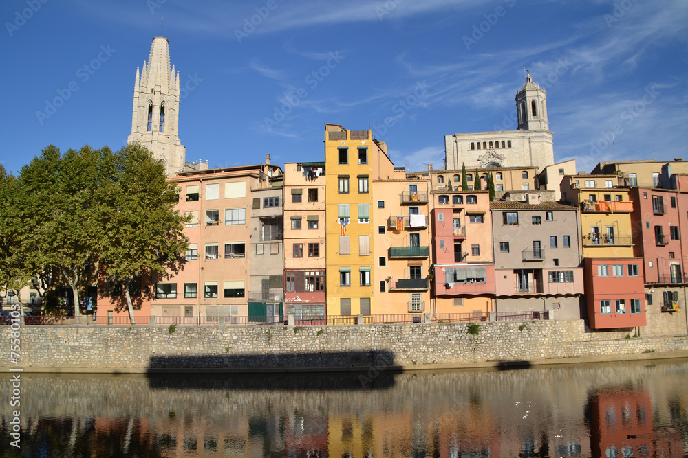 View of the city of Girona in Spain
