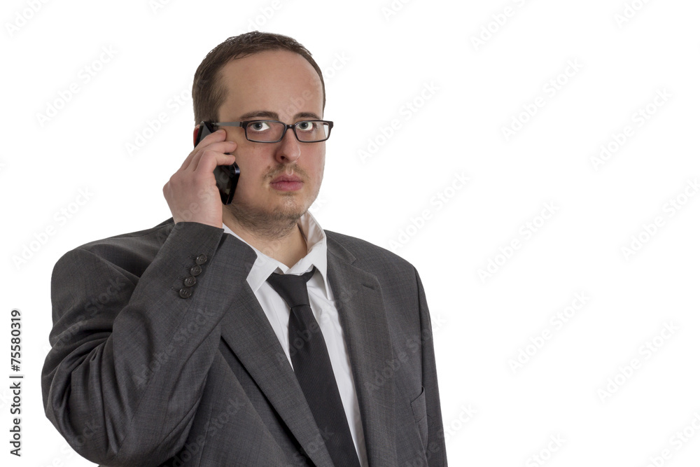 Young Businessman in suit with cellphone Young Businessman in suit with cellphone