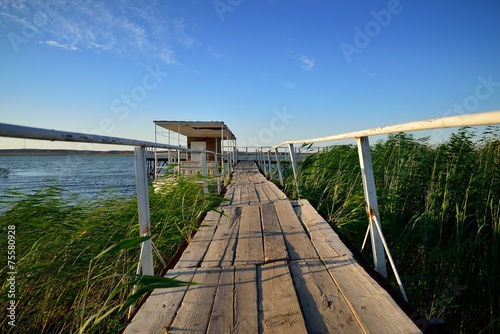 Wooden bridge (Balkhash Lake)