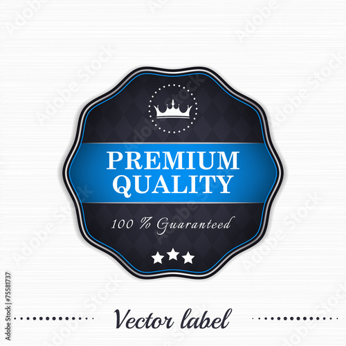 Premium quality guaranteed vector sale label