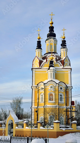 Voskresenskaya Church in Tomsk, Russia in winter photo