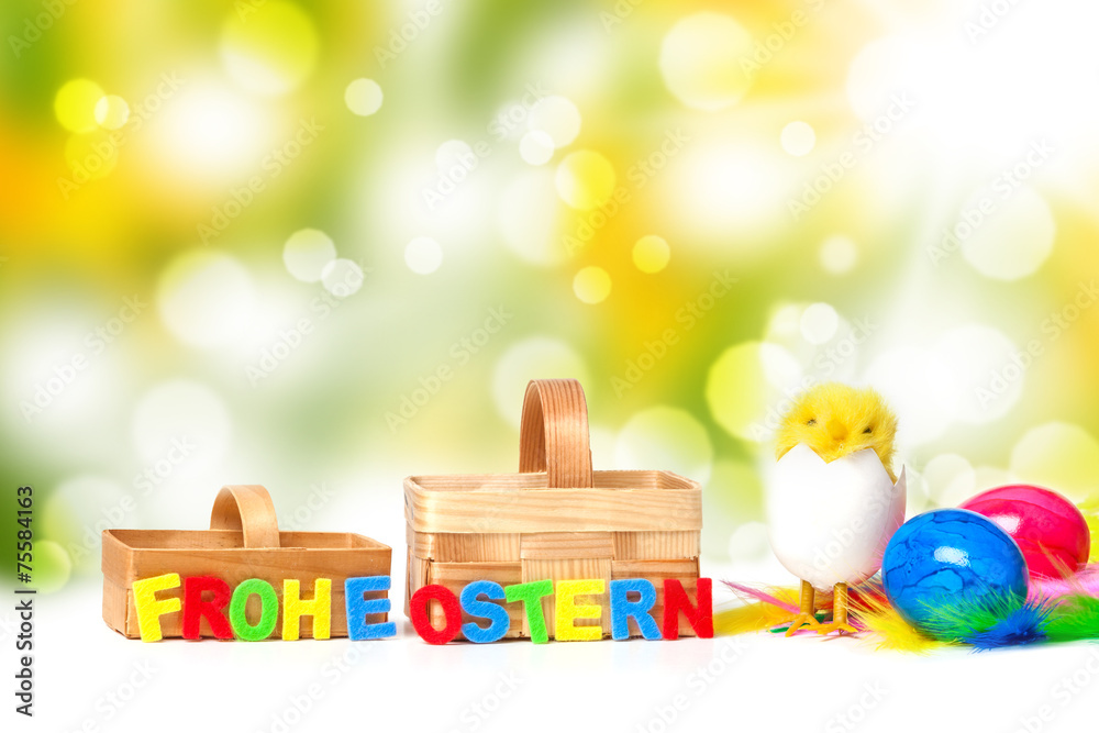 Osterhintergrund mit Bokeh Osterhintergrund mit Bokeh