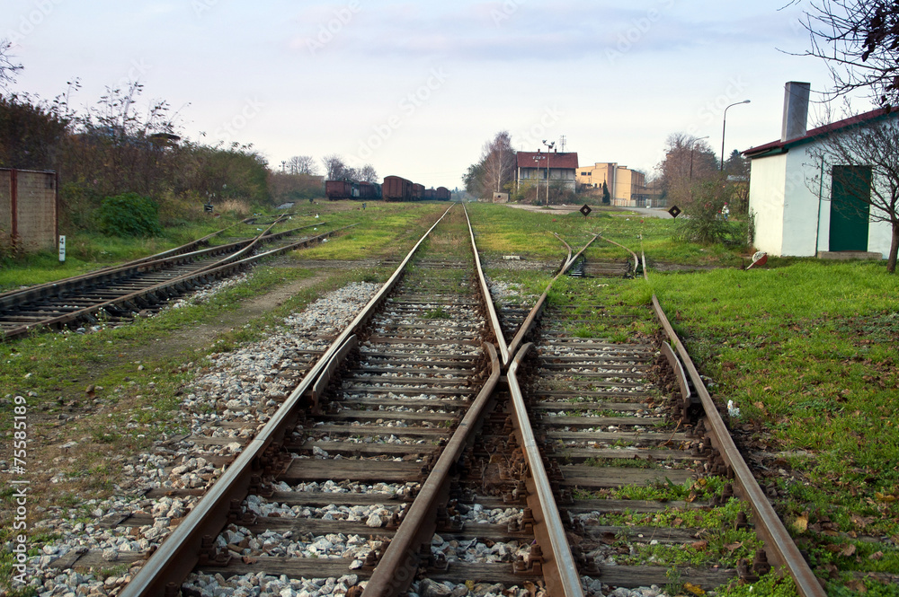 Two lines of railway track