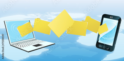 Laptop phone folder transfer