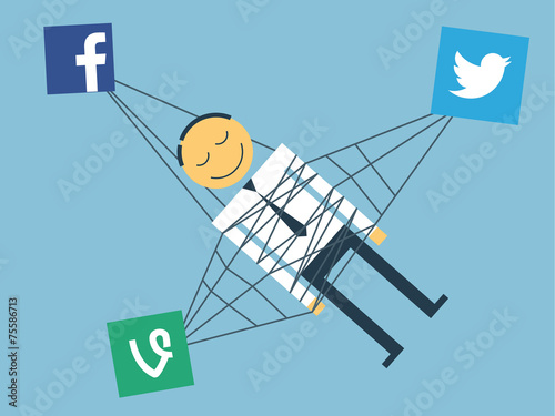 Man addicted by social networks