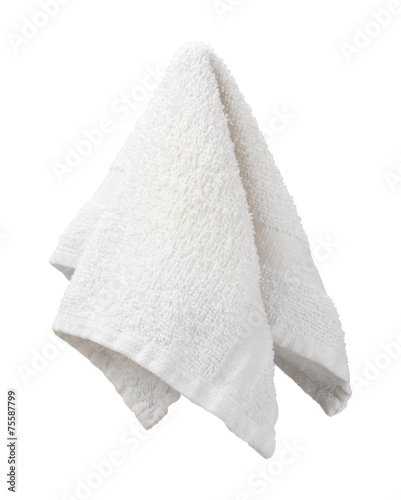 Hanging White Washcloth