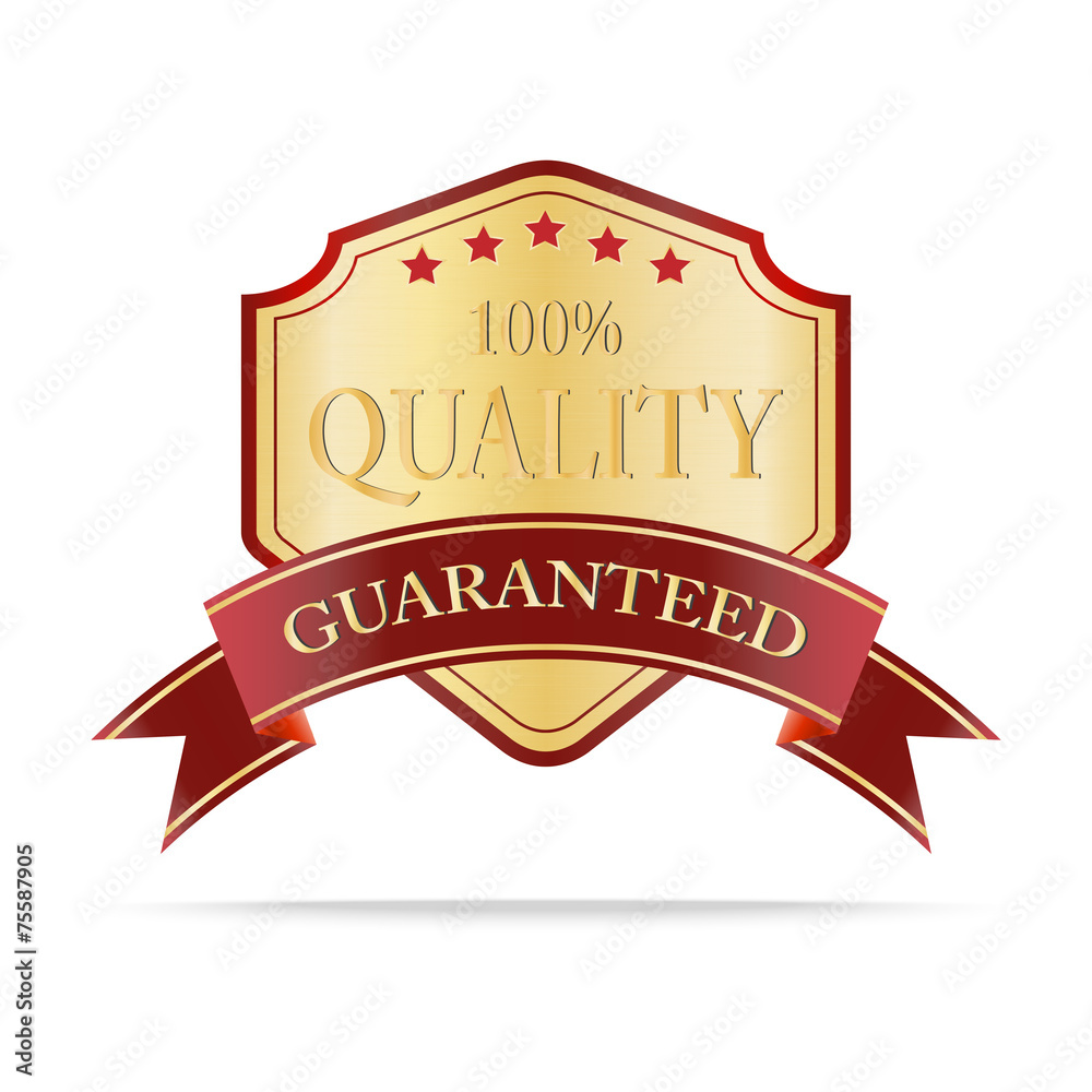 Luxury gold and red quality shields label Luxury gold and red quality shields label