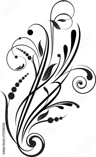 Wallpaper Mural Floral pattern with decorative branch. Vector illustration. Torontodigital.ca