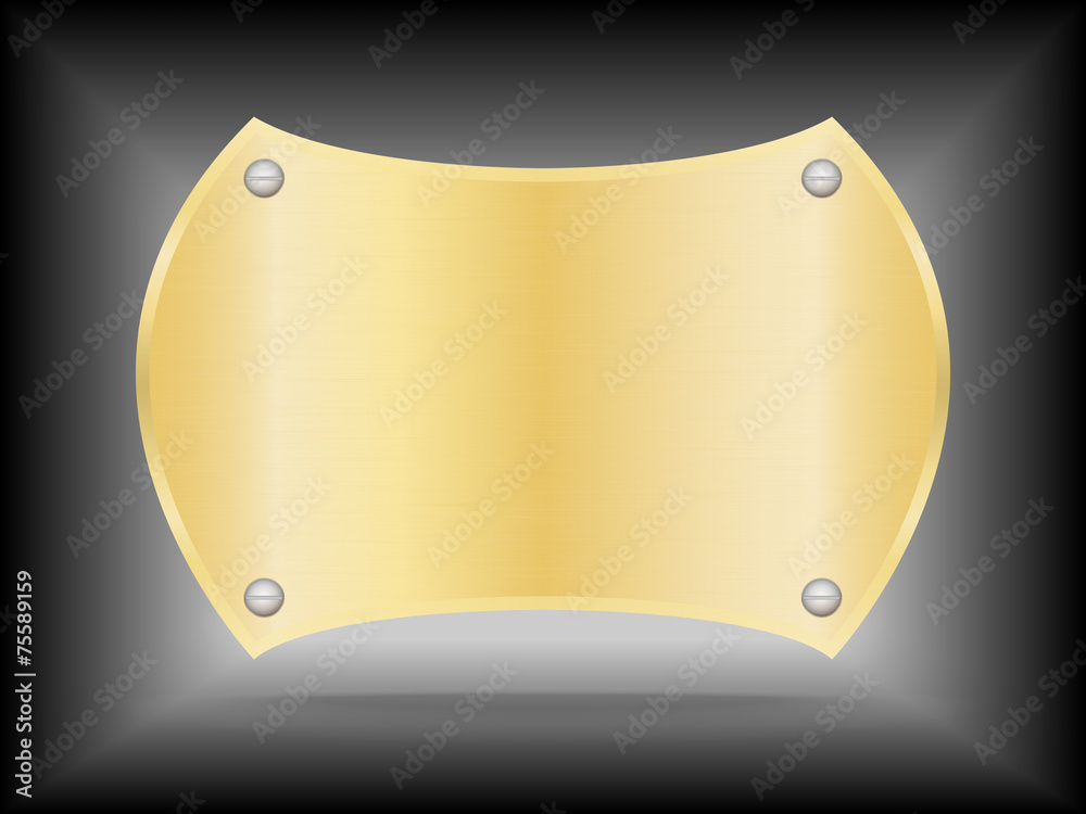 Vector Metallic gold name plate or Gold label metal Vector Metallic gold name plate or Gold label metal