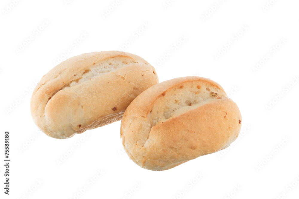 Two french bread rolls