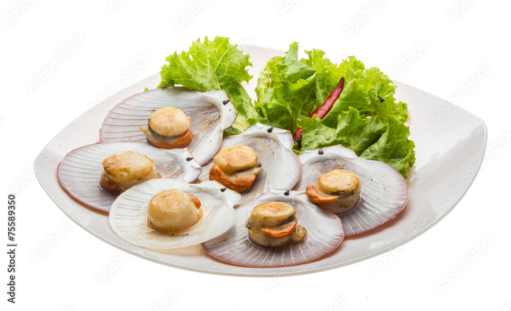 Grilled scallops