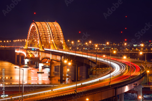 Banghwa bridge at night,Korea © tawatchai1990
