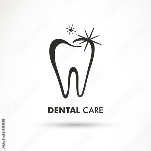 Vector Illustration of a Dental Care Label