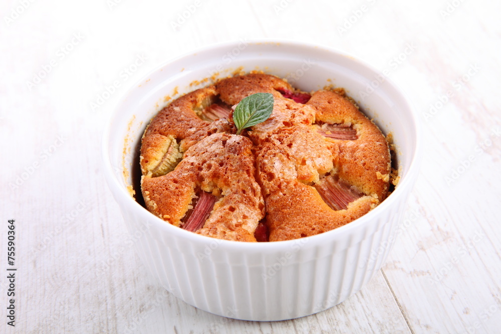 cake with rhubarb cake with rhubarb