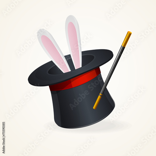 Magic hat and rabbit