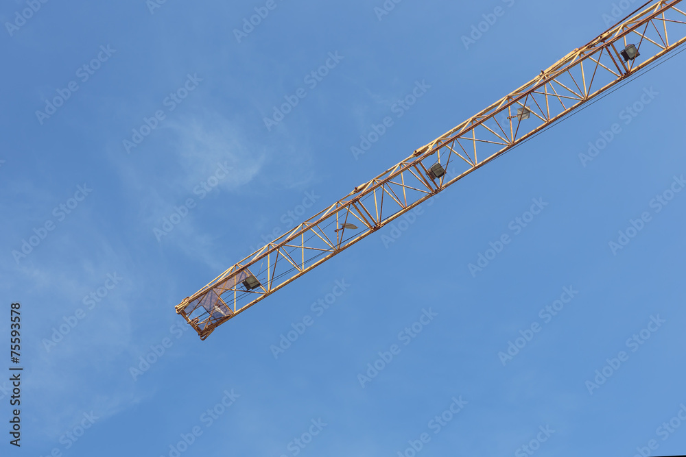 Industrial construction cranes and building