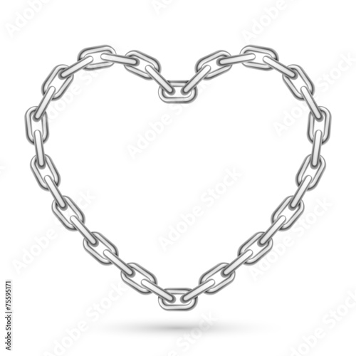 Metal Heart Shaped Chain
