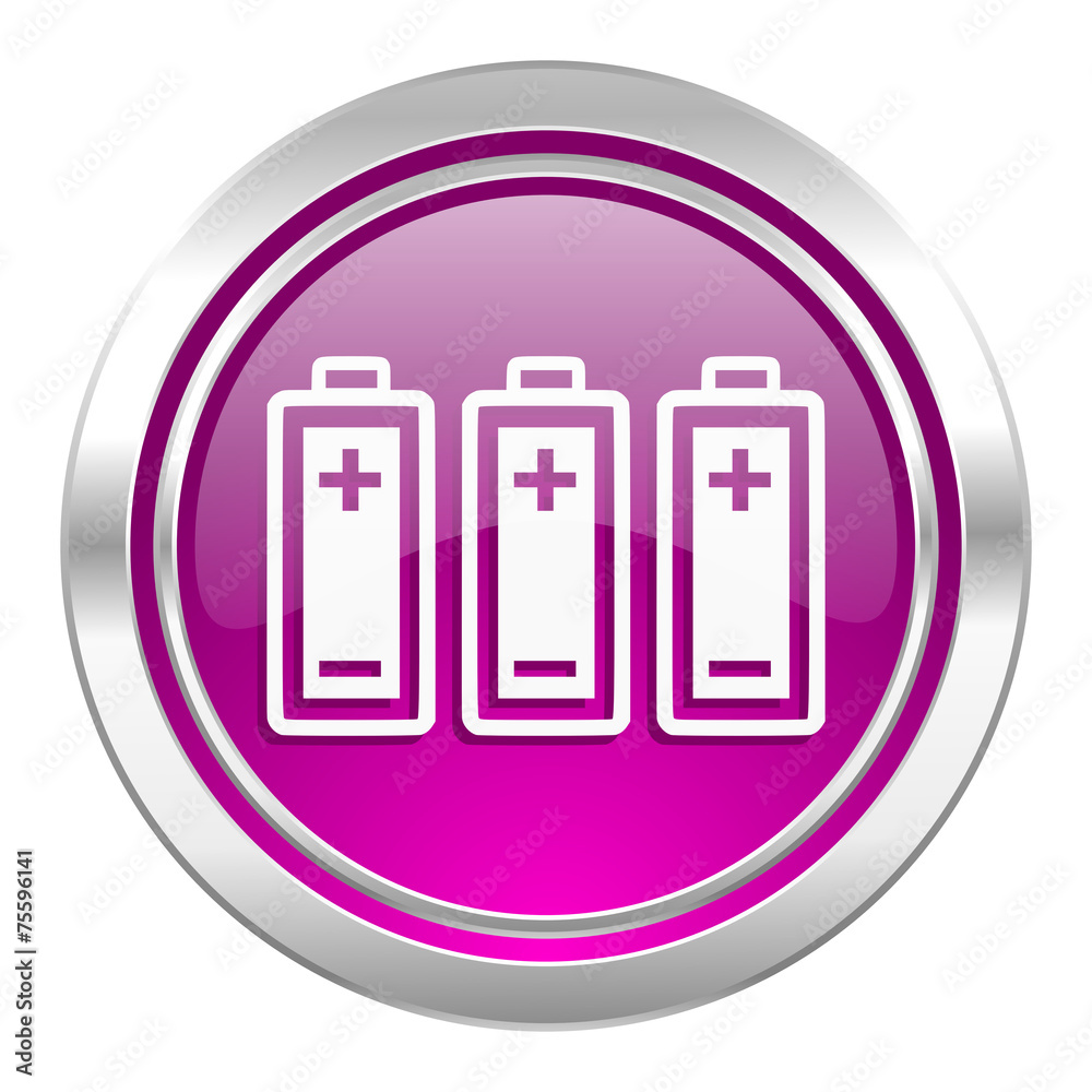 battery violet icon power sign battery violet icon power sign