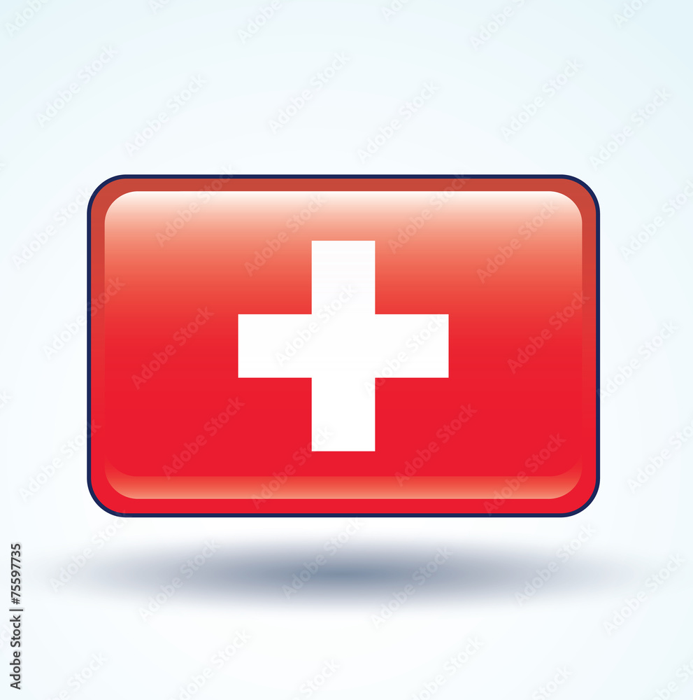 Flag set of switzerland, vector illustration Flag set of switzerland, vector illustration