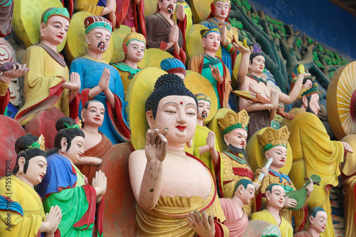 colorful buddha sculpture