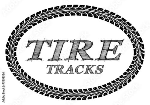 Tire tracks frame