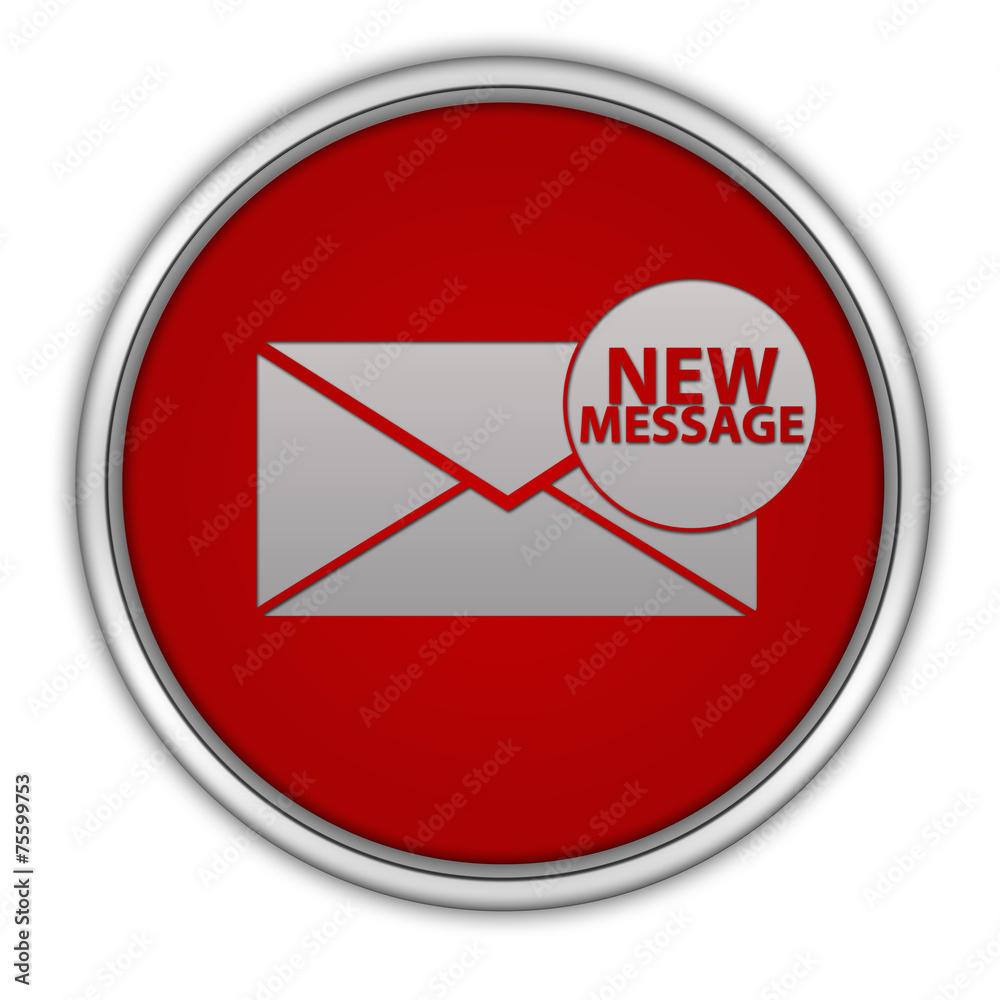new message circular icon on white background new message circular icon on white background