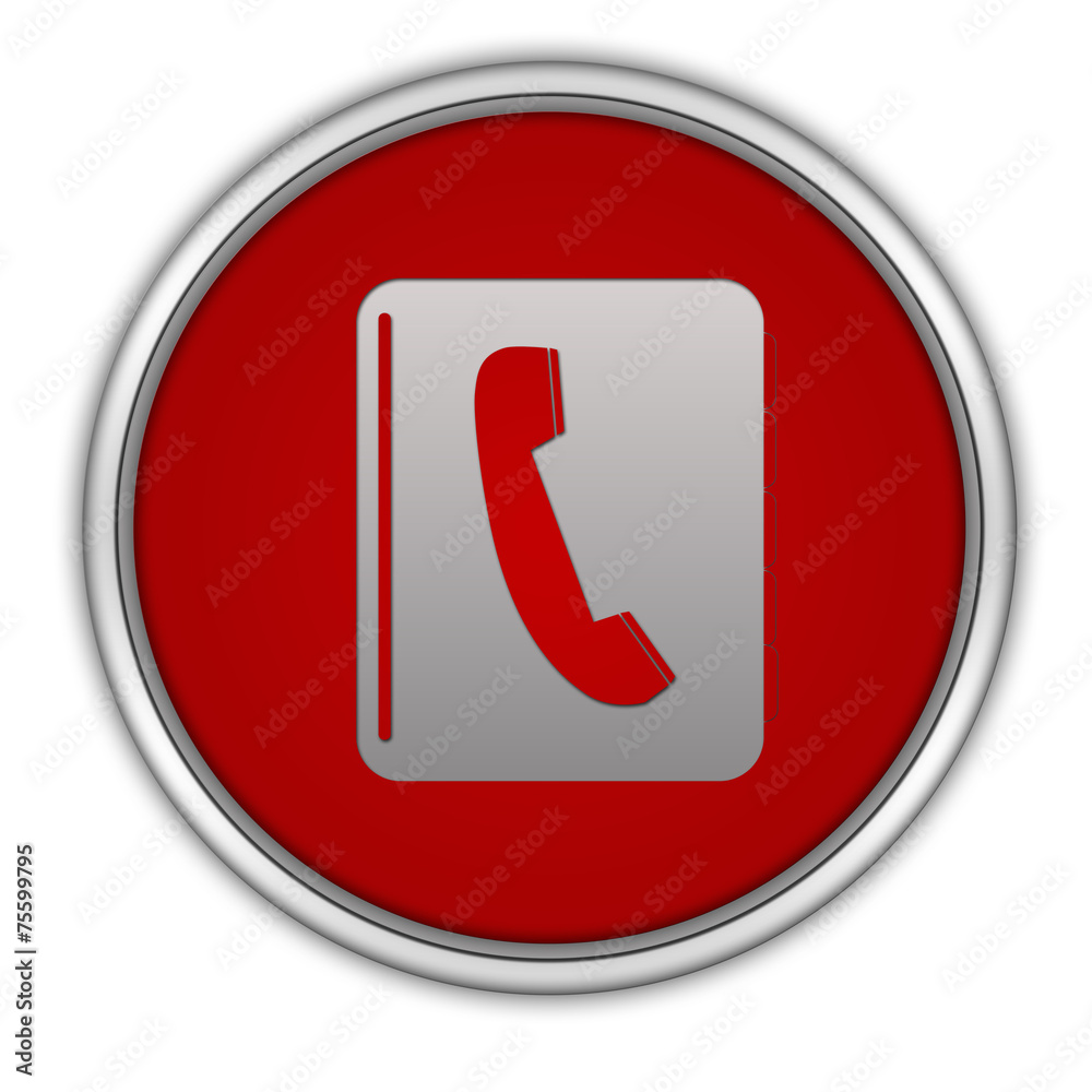 phonebook circular icon on white background phonebook circular icon on white background