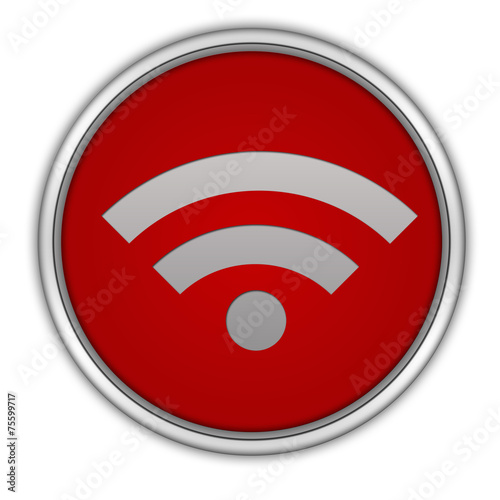 signal circular icon on white background