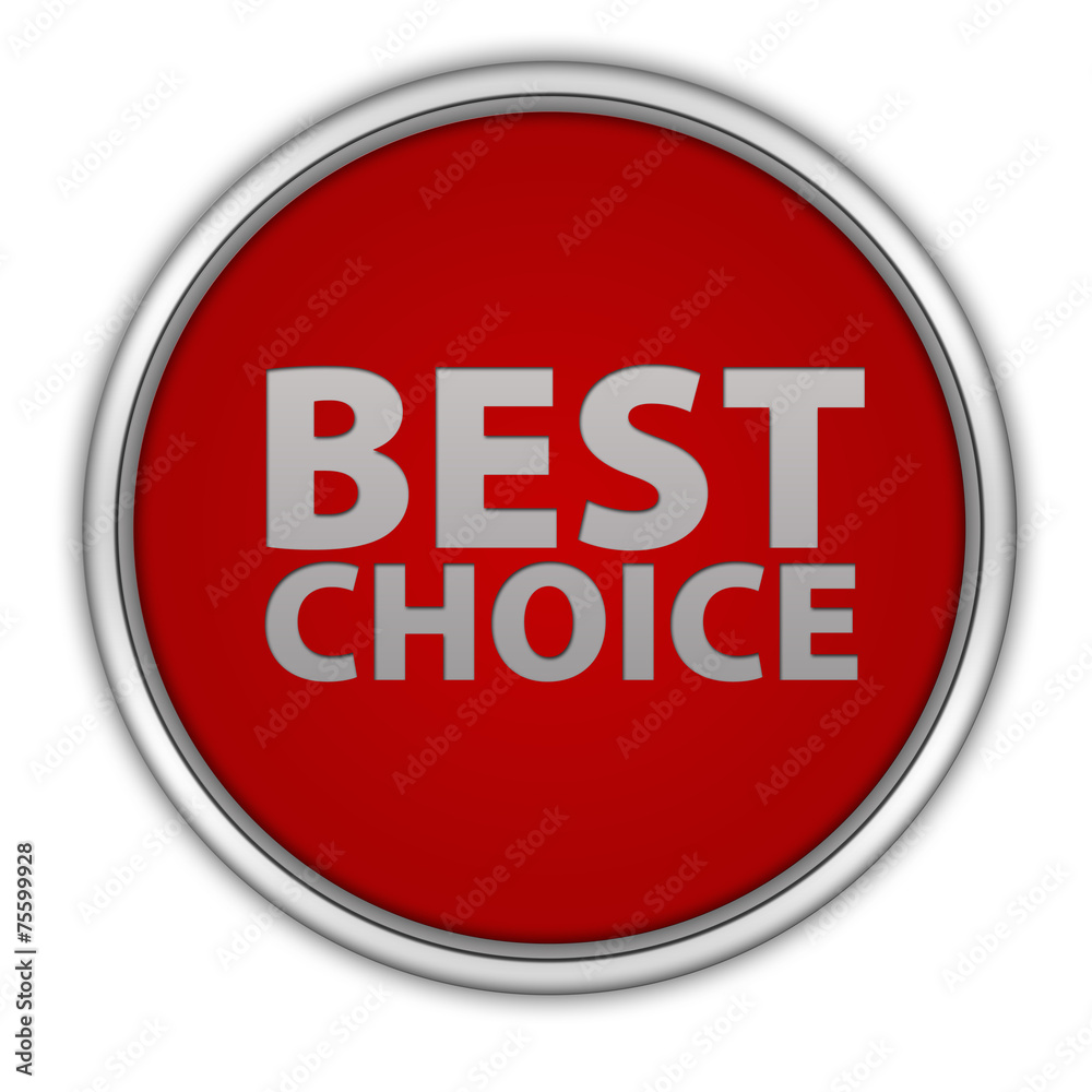 Best choice circular icon on white background Best choice circular icon on white background