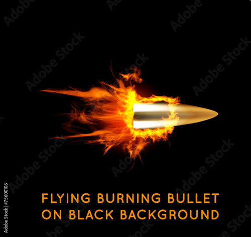 Flying burning bullet