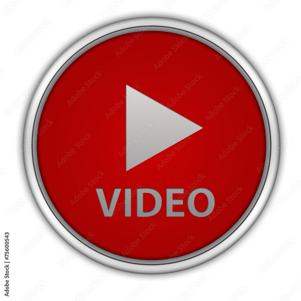 video circular icon on white background video circular icon on white background